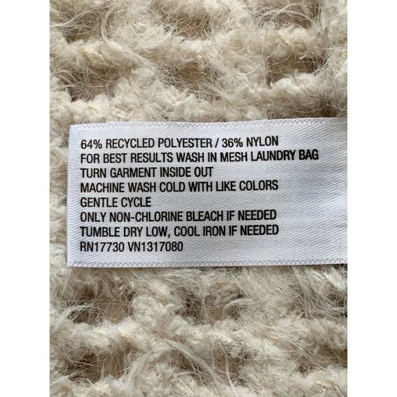 Universal Thread Womens Fabric Blend Cream Open-Knit Sweater Size XS - Picture 10 of 11